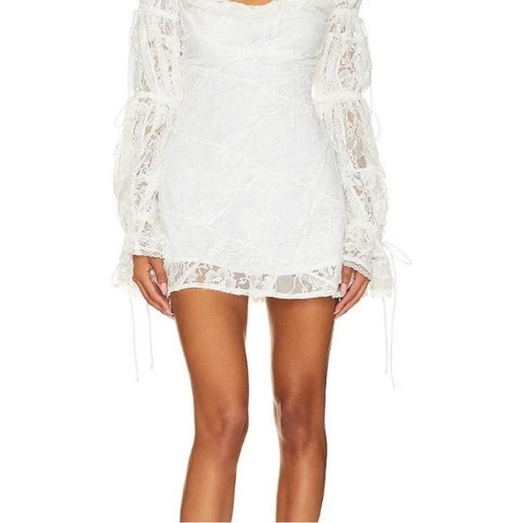 for love and lemons lily mini dress Sunrise Lily Mini Dress Cream Peach